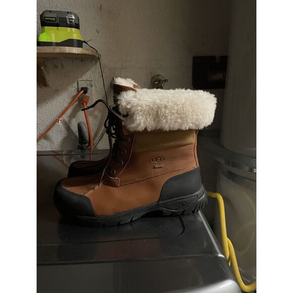 UGG Butte Worchester Brown Leather Waterproof Vibram Boots Men 9M US/42EU 5521 - Picture 8 of 16